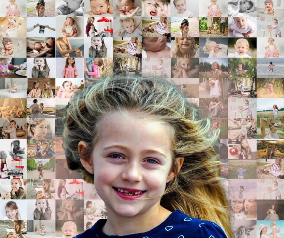 fotokolaz dieťa obraz